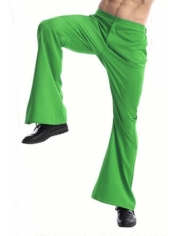 Green Flare Pants - 70s Costume Disco Pants